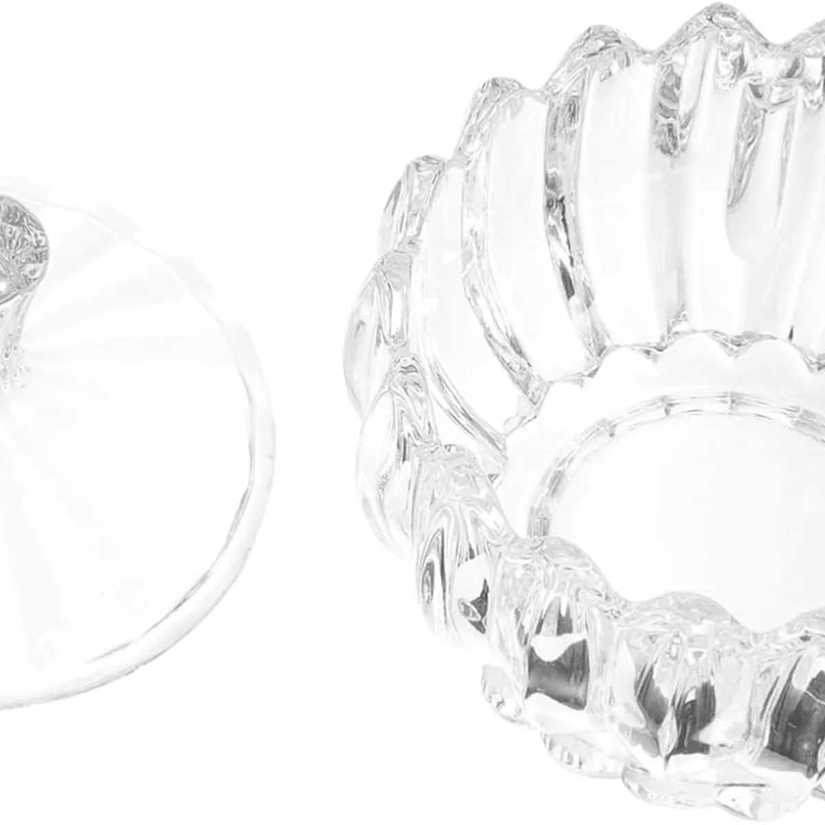 OEM - Bombonera Azucarero Caramelera Decorativa De Vidrio 8x9cm