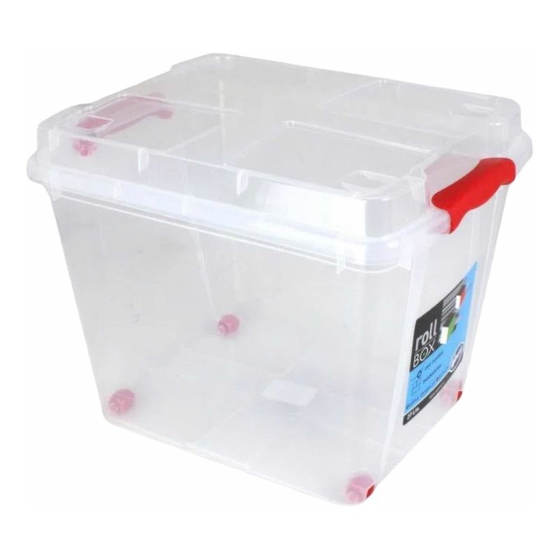 WENCO - Caja Organizadora 27 Litros Con Ruedas