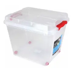 WENCO - Caja Organizadora 27 Litros Con Ruedas
