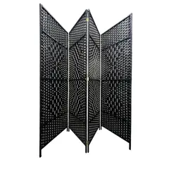 OEM - Biombo De Madera Resistente 4 Paneles Completo 200x180cm
