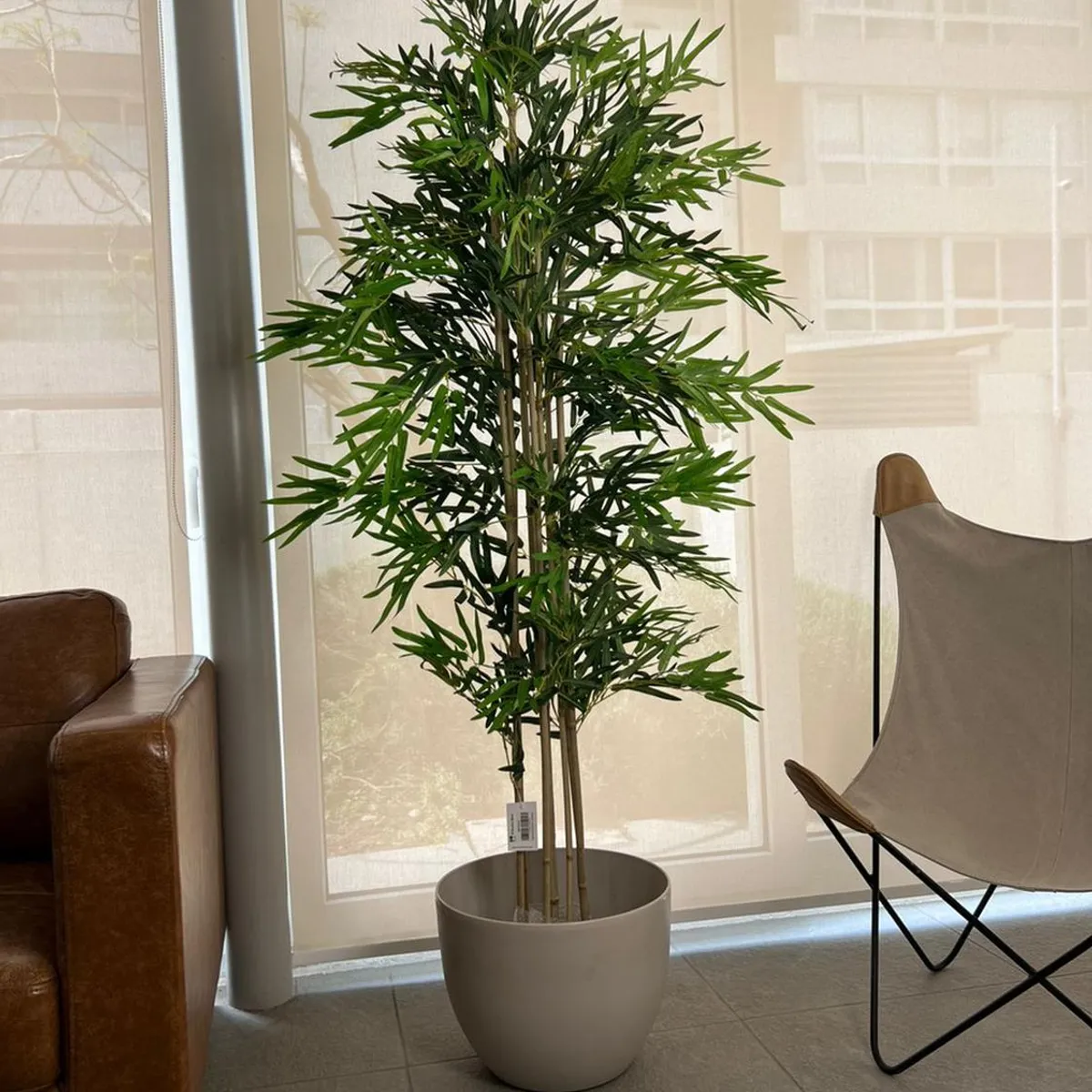 ARBUSTO REAL - Planta Artificial Bamboo 180 cm 8 Troncos Verde