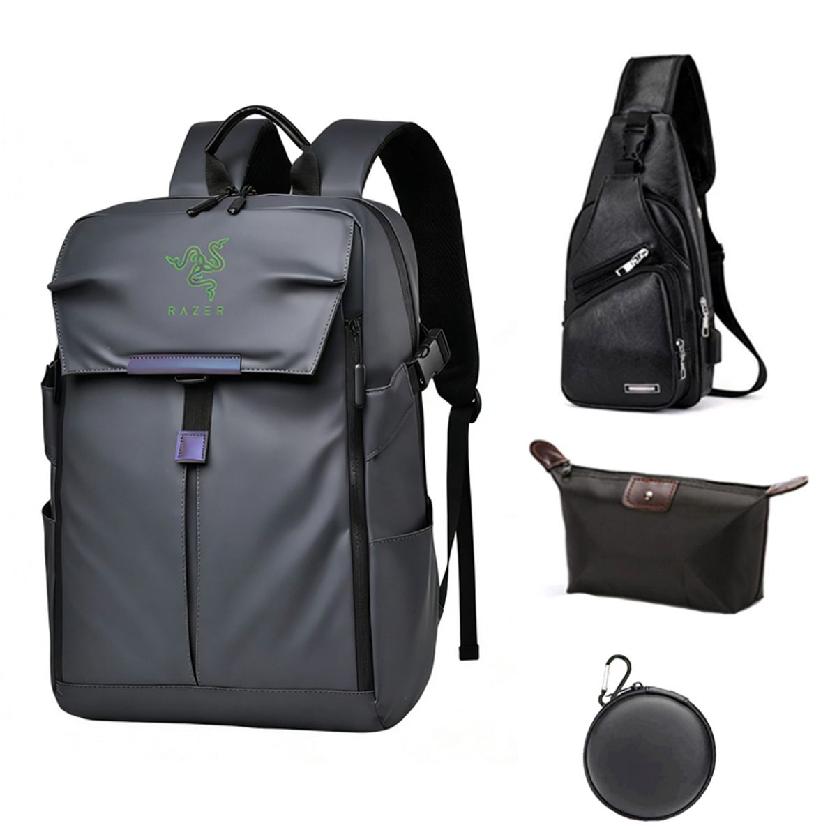 RAZER - Mochila Razer Notebook Impermeable Y 4 en 1 Cartera de viajes