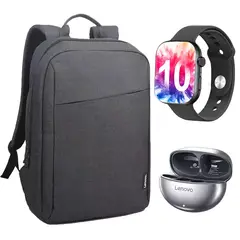 LENOVO - Audífonos TA140 Negro Bluetooth y S10 B Reloj inteligente Y Bag