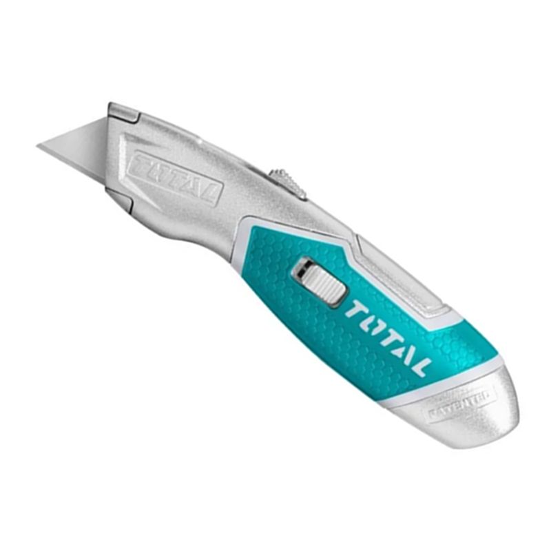 TOTAL - Cuchillo Cartonero Corto Retractil 175mm Total