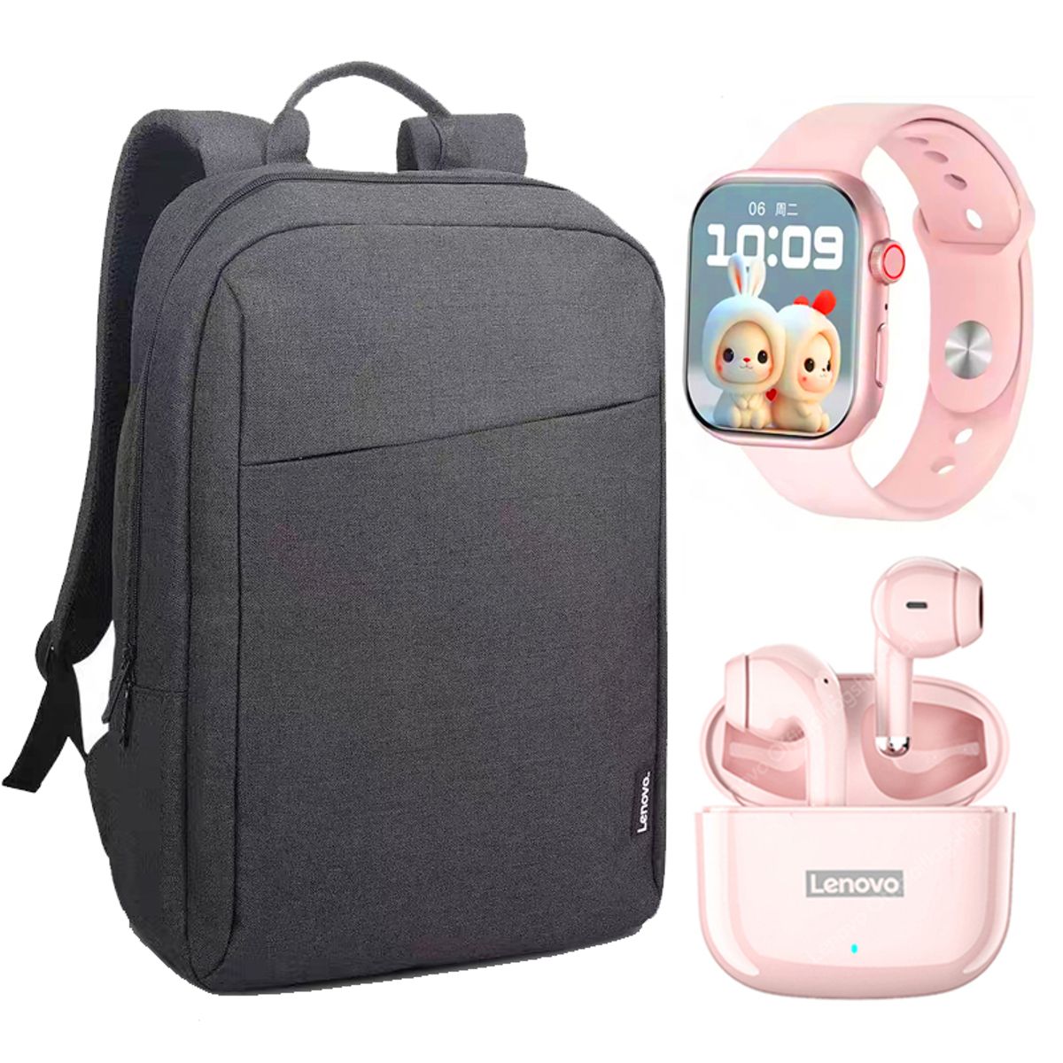 LENOVO - Lenovo LP40 PRO P Audífonos Bluetooth y S10 reloj inteligente P y Bag