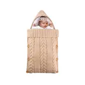GARSIL - Saco Manta Envoltura De Dormir Forrado Chiporro Manta Abrigo Para Bebe Beige