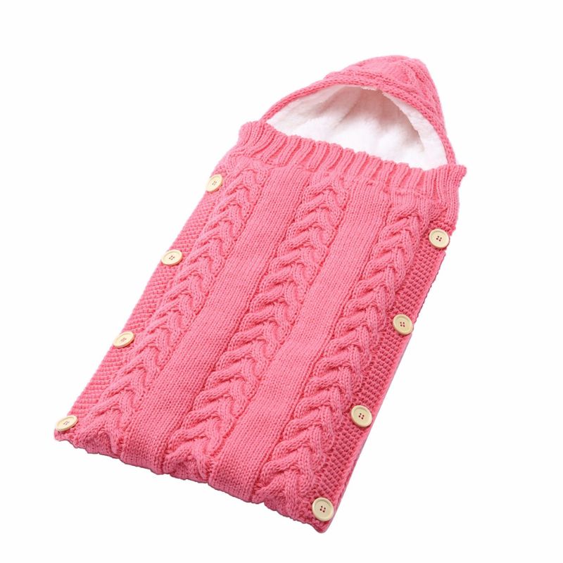 GARSIL - Saco Manta Envoltura De Dormir Forrado Chiporro Manta Abrigo Para Bebe ROSA