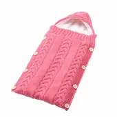 GARSIL - Saco Manta Envoltura De Dormir Forrado Chiporro Manta Abrigo Para Bebe ROSA