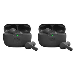 JBL - Set 2 Audífonos Bluetooth WAVE BEAM Negro