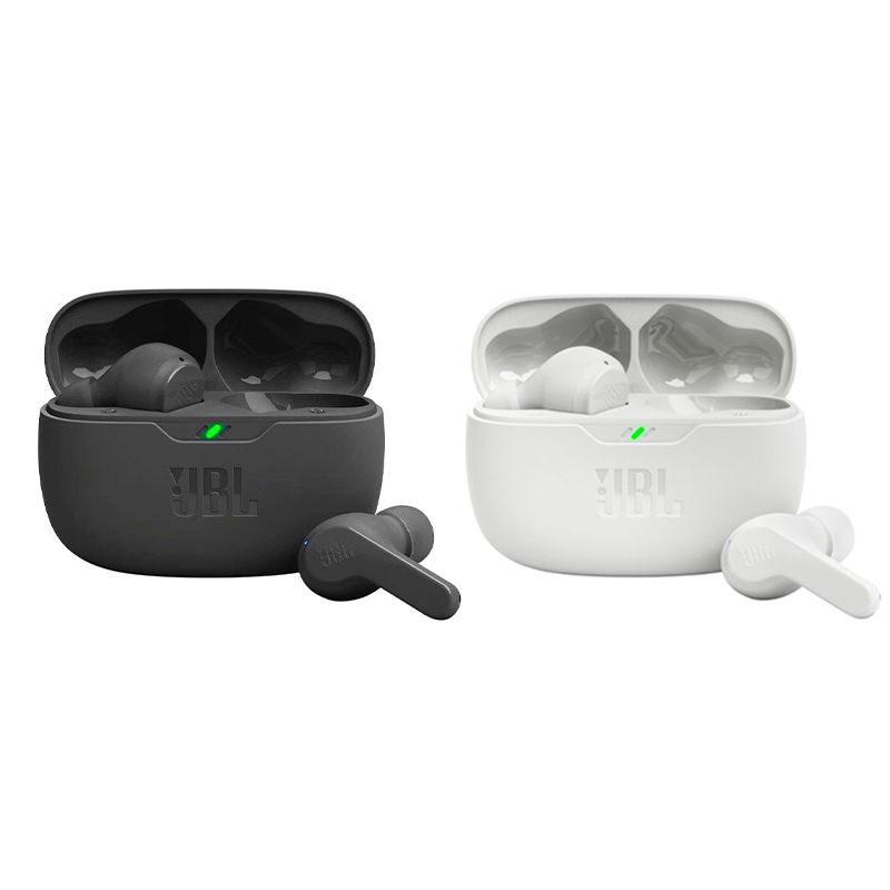 JBL - Set 2 Audífonos Bluetooth JBL WAVE BEAM Negro & Blanco