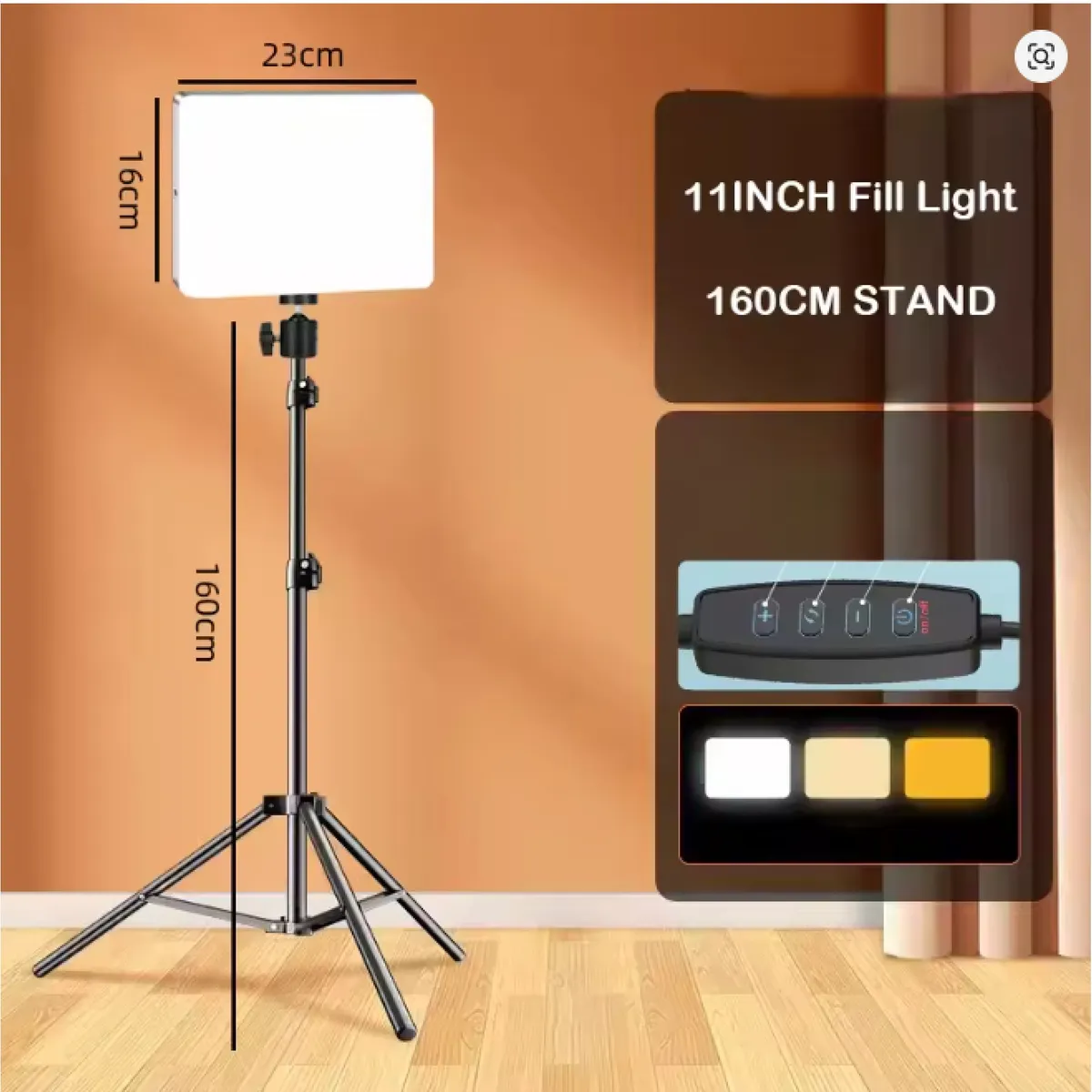 GENERICO - Panel Iluminación Lámpara Y Tripode Luz Led Fotografía Pack
