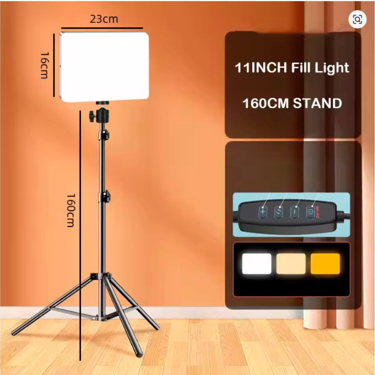 GENERICO - Panel Iluminación Lámpara Y Tripode Luz Led Fotografía Pack PL-26