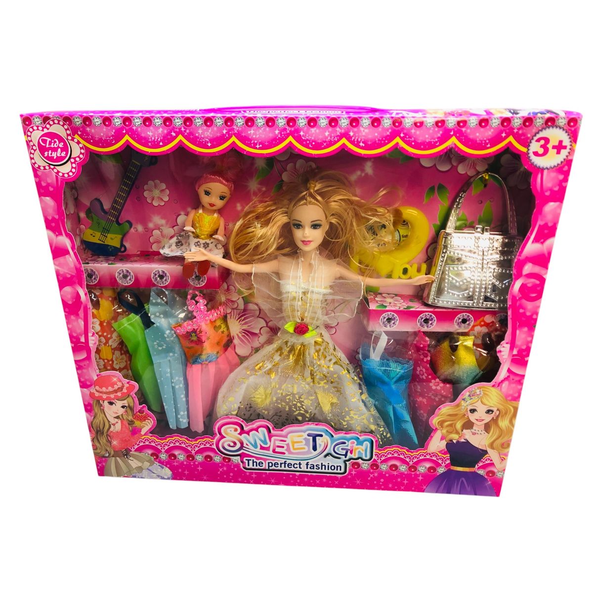 GENERICO - Juguete Muñeca Princesa Kit Cambio De Ropa y Accesorios