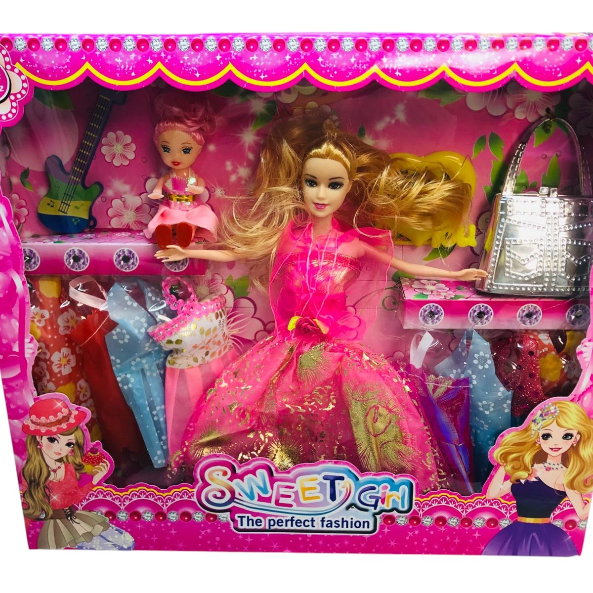 GENERICO - Juguete Muñeca Princesa Kit Cambio De Ropa y Accesorios