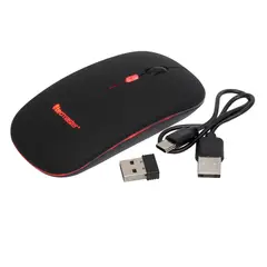 TECMASTER - Mouse Dual Recargable Inalámbrico Bluetooth Negro