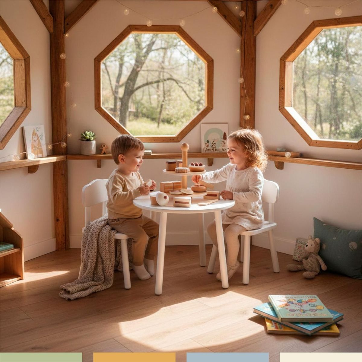 BANDU - Set Juego Pastelería Corta Postre Infantil Niño Madera Bandú