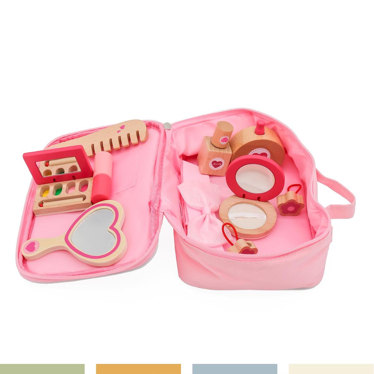 BANDU - Juego de Maquillaje Set Belleza de Roll Niños Madera Bandú