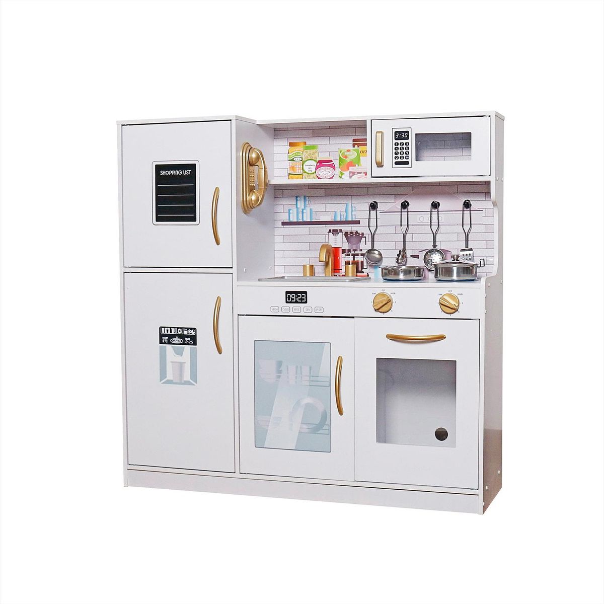 BANDU - Cocina de Juguete Infantil Niños Madera Accesorios Bandú