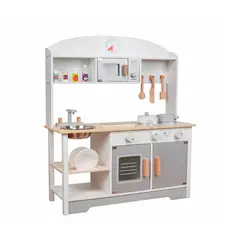 BANDU - Cocina de Juguete Infantil Niños Madera 11 Accesorios Bandú