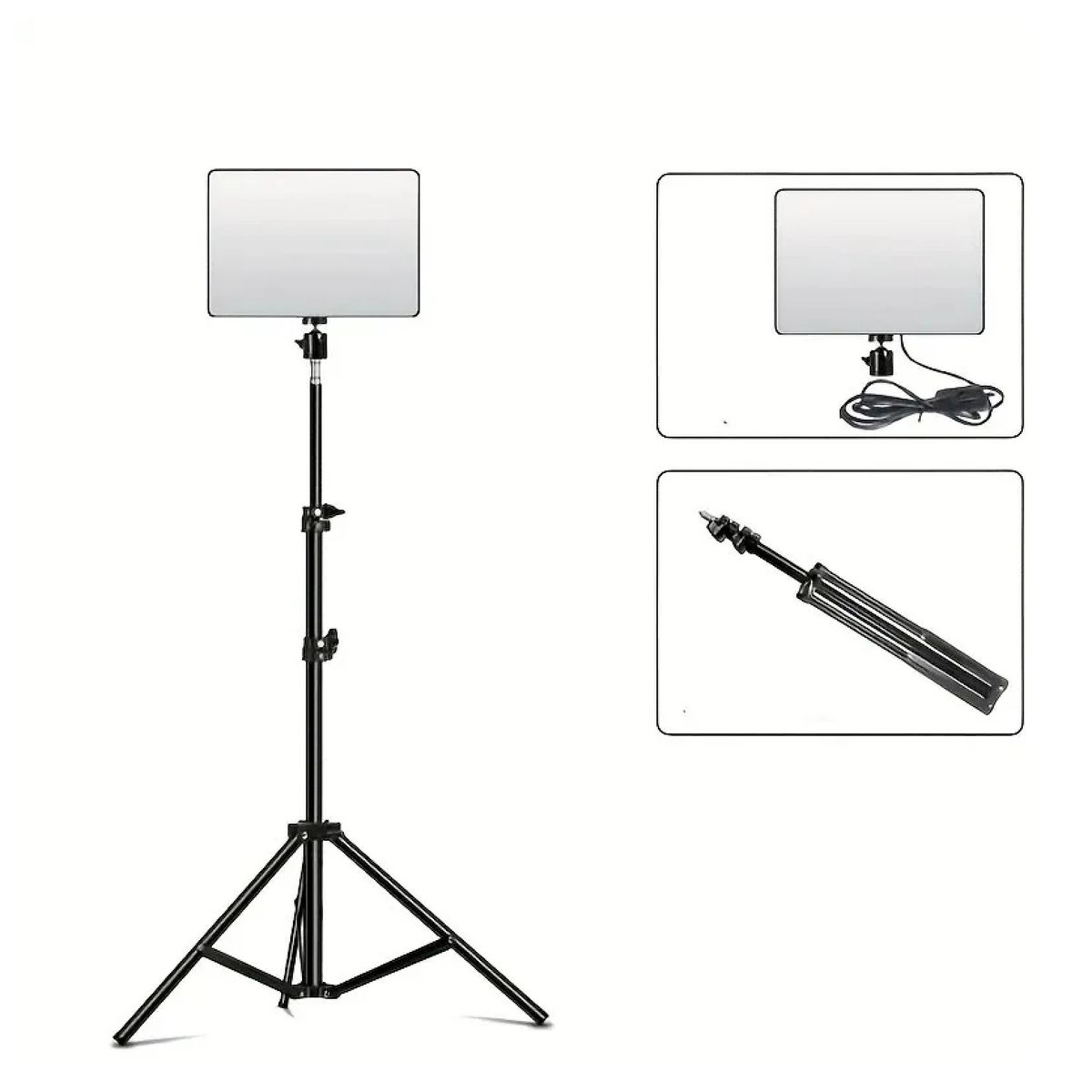 GENERICO - Panel Iluminación Lámpara Y Tripode Luz Led Fotografía