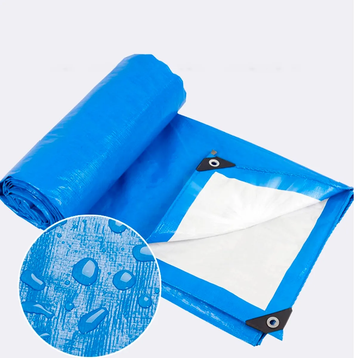 GENERICO - Lona Carpa Multiuso Impermeable Azul Con Ojales 6 X 4 Metros