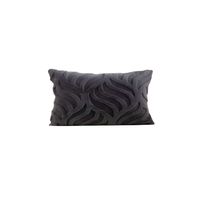 SET DE 2 FUNDAS PELUDAS HOJA 45X45 NEGRO