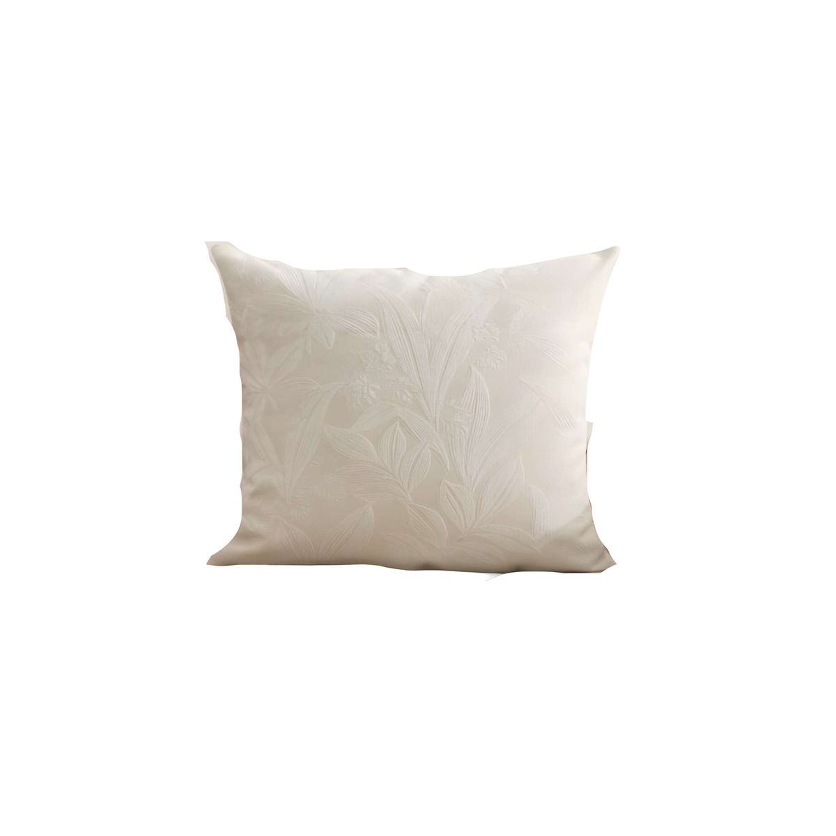 GENERICO - SET DE 2 FUNDAS PELUDAS DE HOJAS 45X45 BLANCO