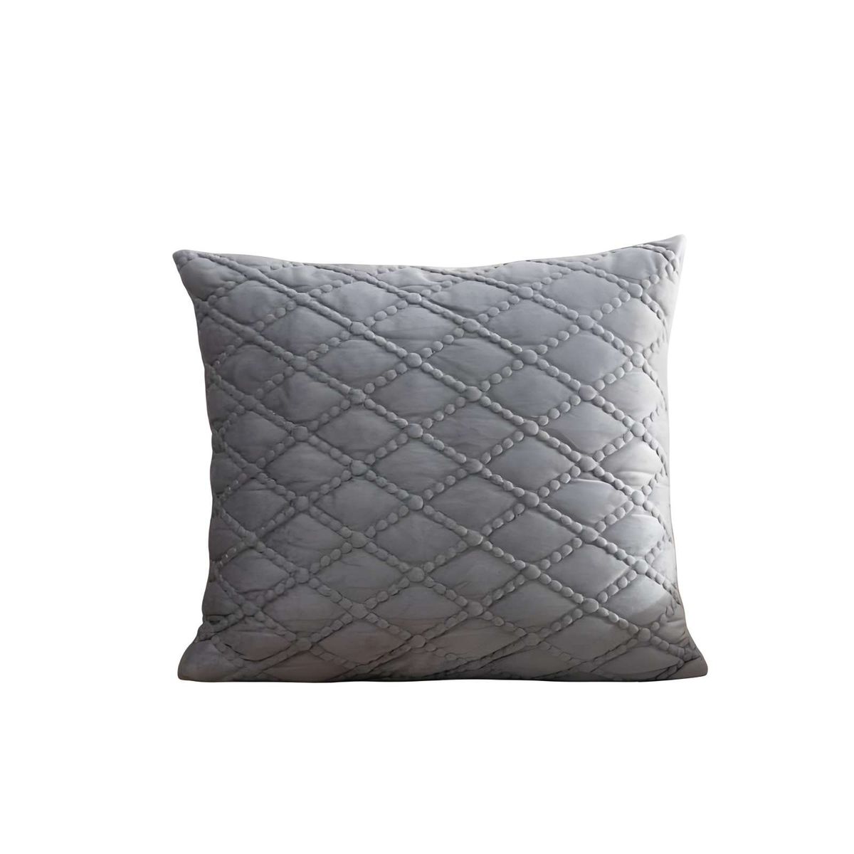 GENERICO - SET DE 2 FUNDAS DE COJIN TERCIOPELO 45X45 GRIS