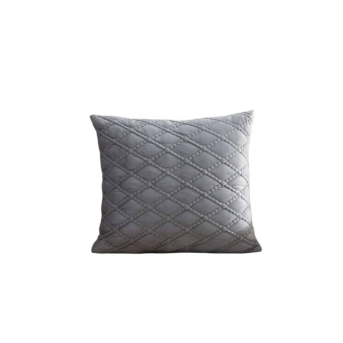 GENERICO - SET DE 2 FUNDAS DE COJIN TERCIOPELO 45X45 GRIS