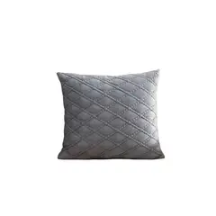 GENERICO - SET DE 2 FUNDAS DE COJIN TERCIOPELO 45X45 GRIS