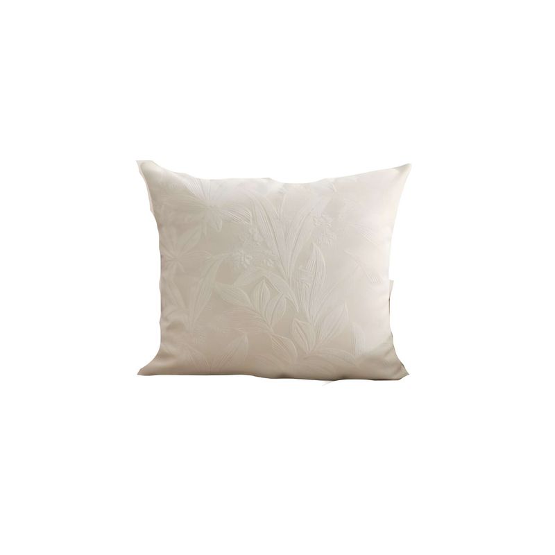 GENERICO - SET DE 4 FUNDAS PELUDAS DE HOJAS 45X45 BLANCO