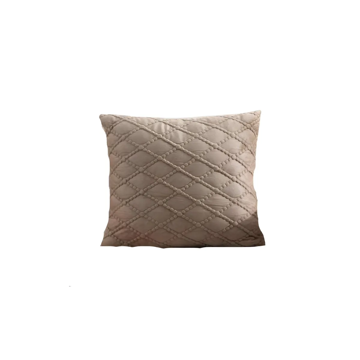 GENERICO - SET DE 4 FUNDAS DE COJIN TERCIOPELO 45X45 CAFÉ