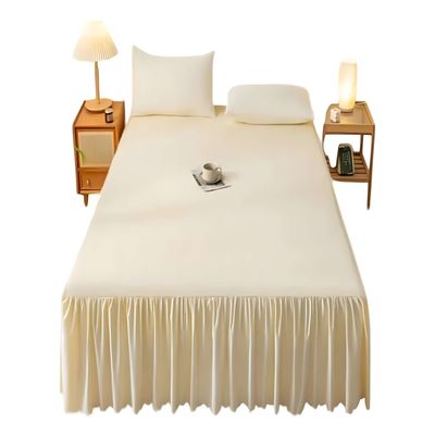 Imagen 2 del producto FALDON DE CAMA SIN FUNDA 2 PLAZAS BEIGE