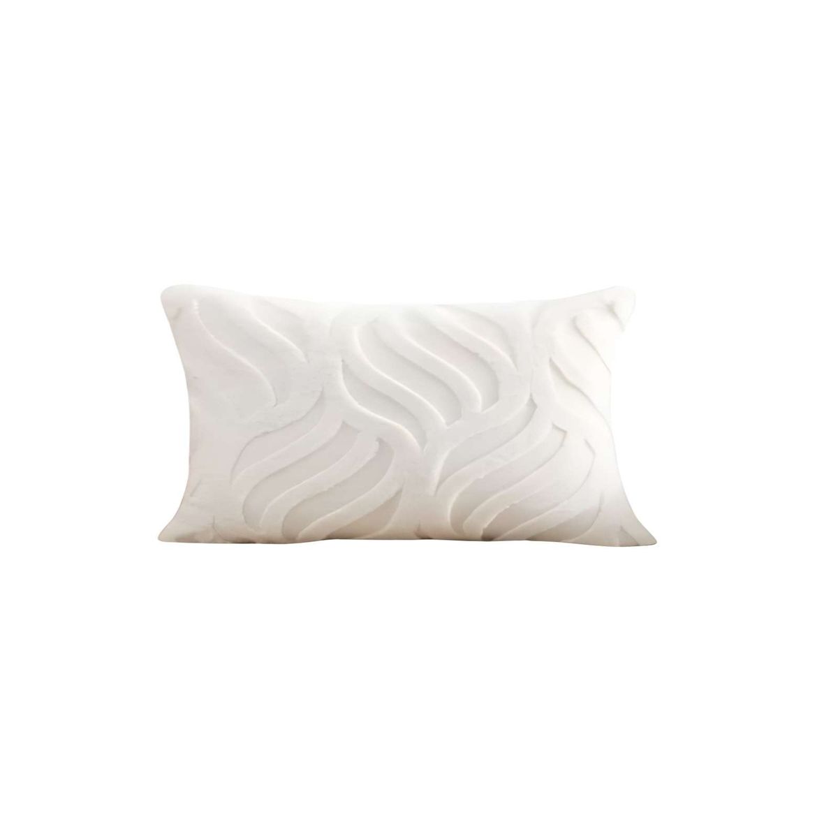 GENERICO - SET DE 2 FUNDAS PELUDAS HOJA 45X45 BLANCO…