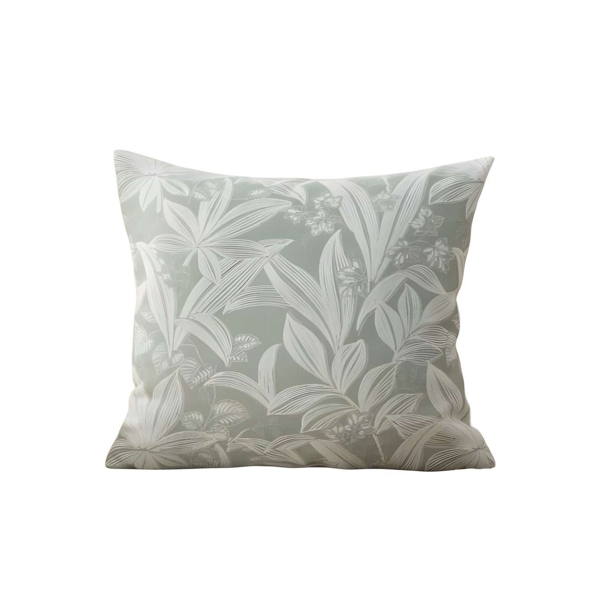 GENERICO - SET DE 2 FUNDAS PELUDAS DE HOJAS 45X45 VERDE…