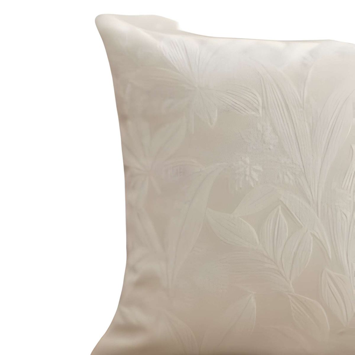 GENERICO - SET DE 2 FUNDAS PELUDAS DE HOJAS 45X45 BLANCO…