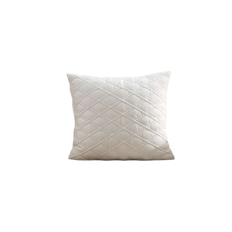 GENERICO - SET DE 2 FUNDAS DE COJIN TERCIOPELO 45X45 BLANCO