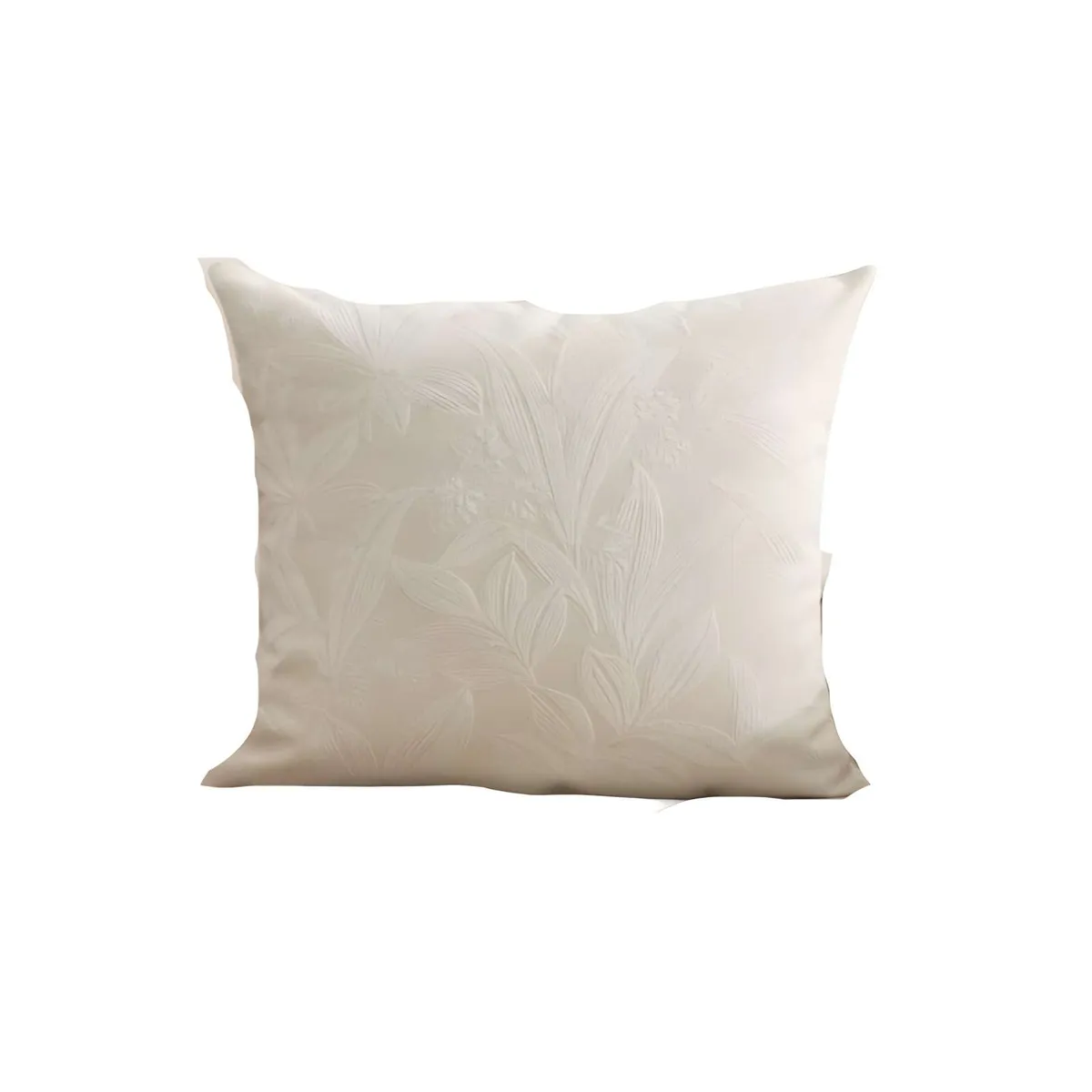 GENERICO - SET DE 4 FUNDAS PELUDAS DE HOJAS 45X45 BLANCO
