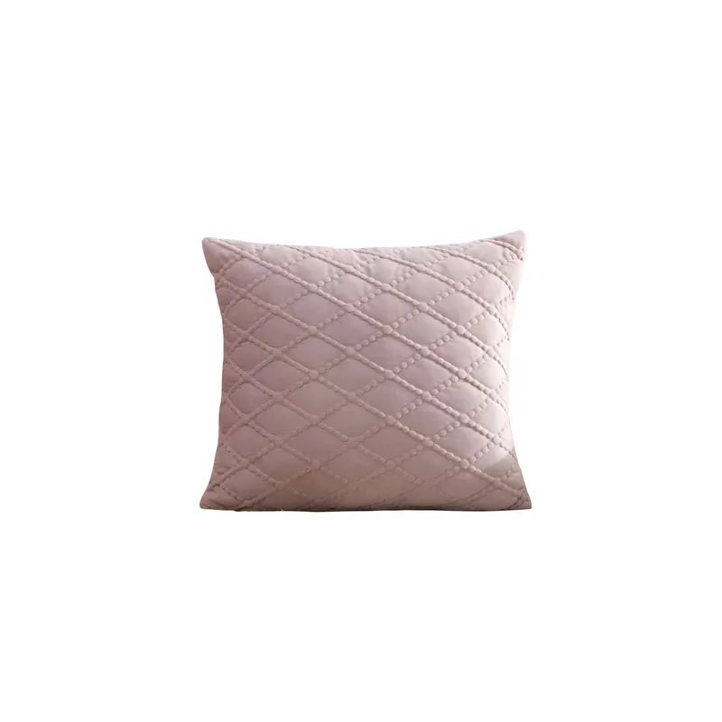 GENERICO - SET DE 4 FUNDAS DE COJIN TERCIOPELO 45X45 ROSA