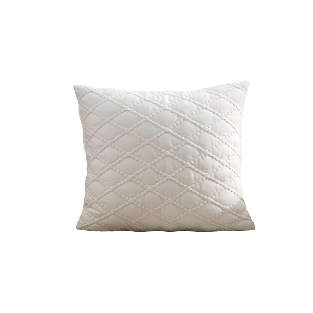 GENERICO - SET DE 4 FUNDAS DE COJIN TERCIOPELO 45X45 BLANCO