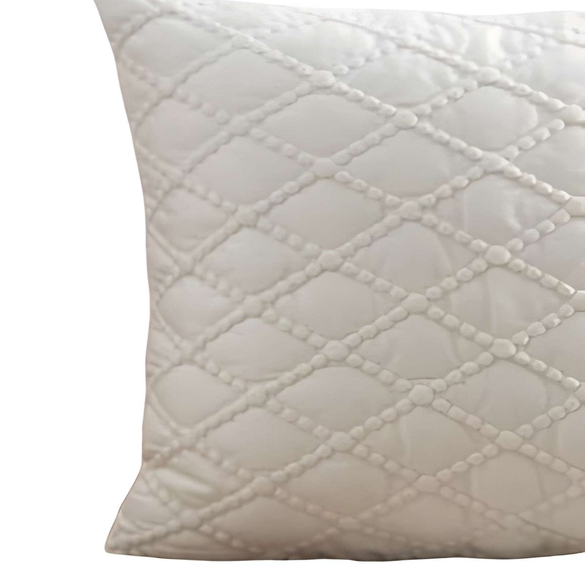 GENERICO - SET DE 4 FUNDAS DE COJIN TERCIOPELO 45X45 BLANCO