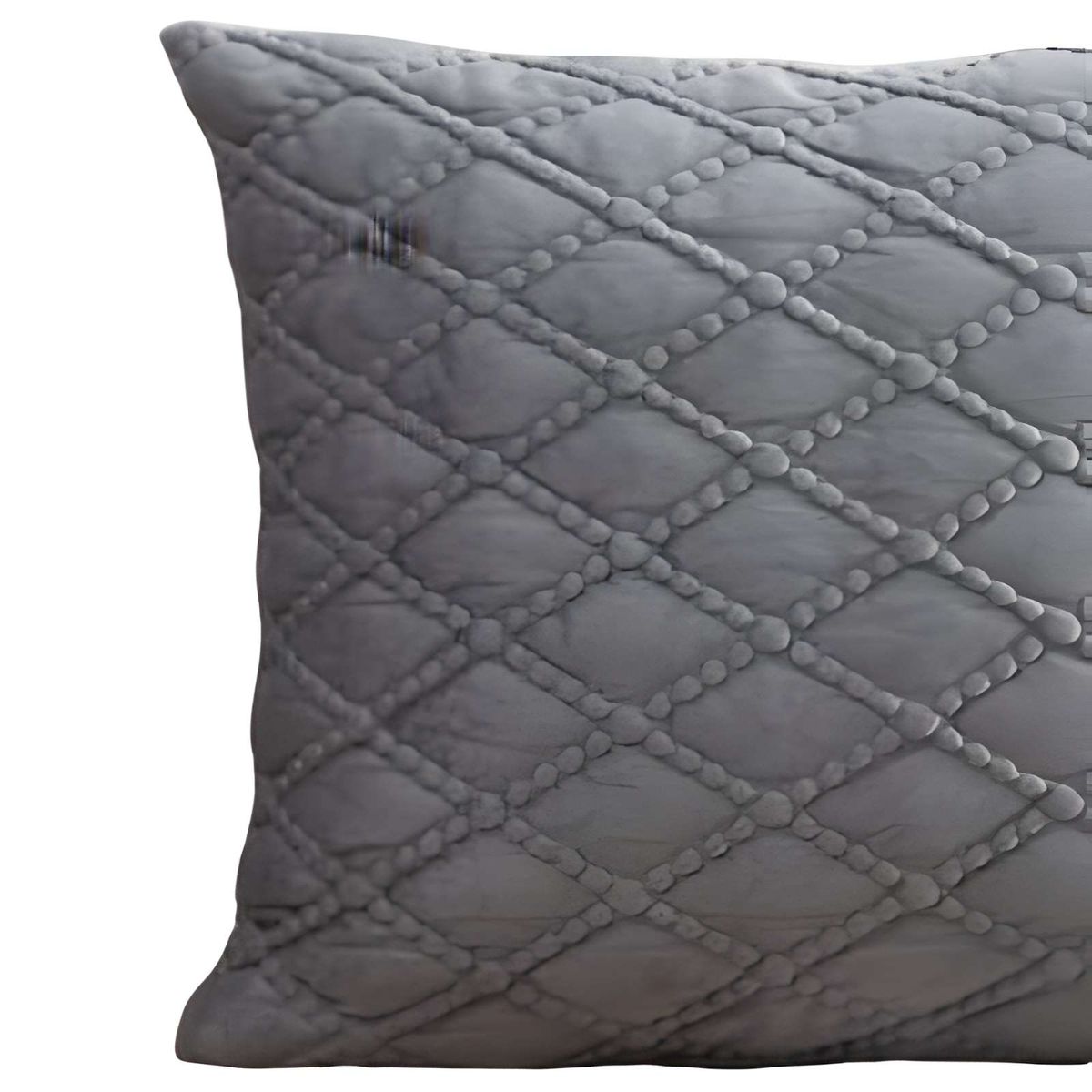 GENERICO - SET DE 4 FUNDAS DE COJIN TERCIOPELO 45X45 GRIS