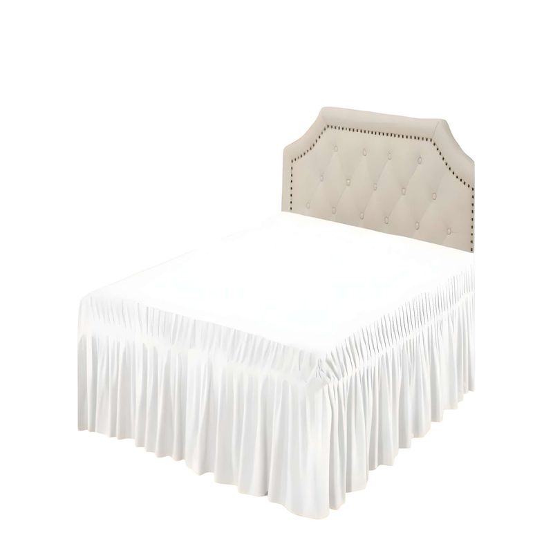 GENERICO - FALDON DE CAMA SIN FUNDA KING BLANCO