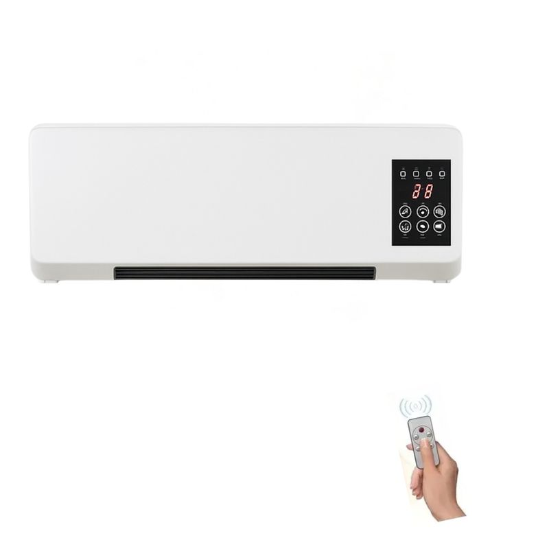 GENERICO - Estufa Calefactor Electrico 2000W con Control Remoto y Colgador de Toalla o Ropa