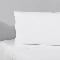 NINA HERRERA - Sábana Básica Alba Blanco 220 Hilos Super King