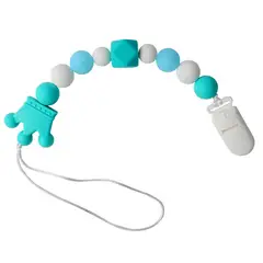 GENERICO - Sujeta Chupete Clip Porta Chupete Silicona Bebe Afirma Tete