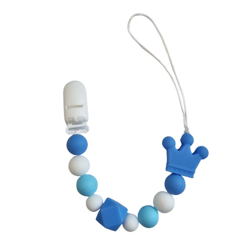 GENERICO - Sujeta Chupete Clip Porta Chupete Silicona Bebe Afirma Tete
