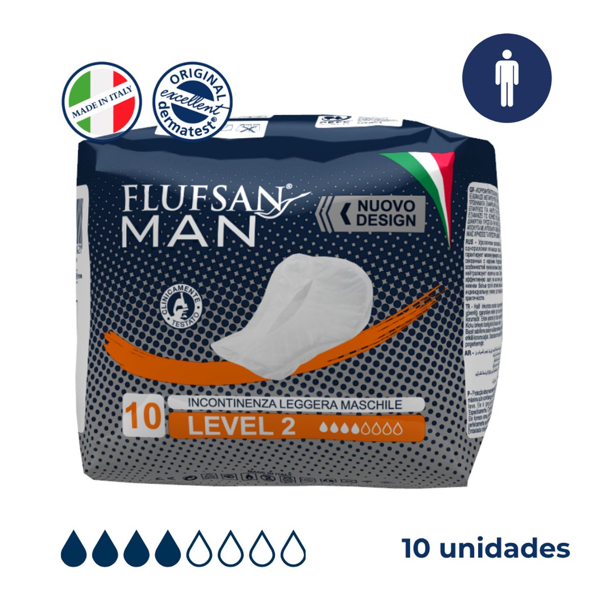 FLUFSAN - Protectores diarios para hombres 10un Flufsan