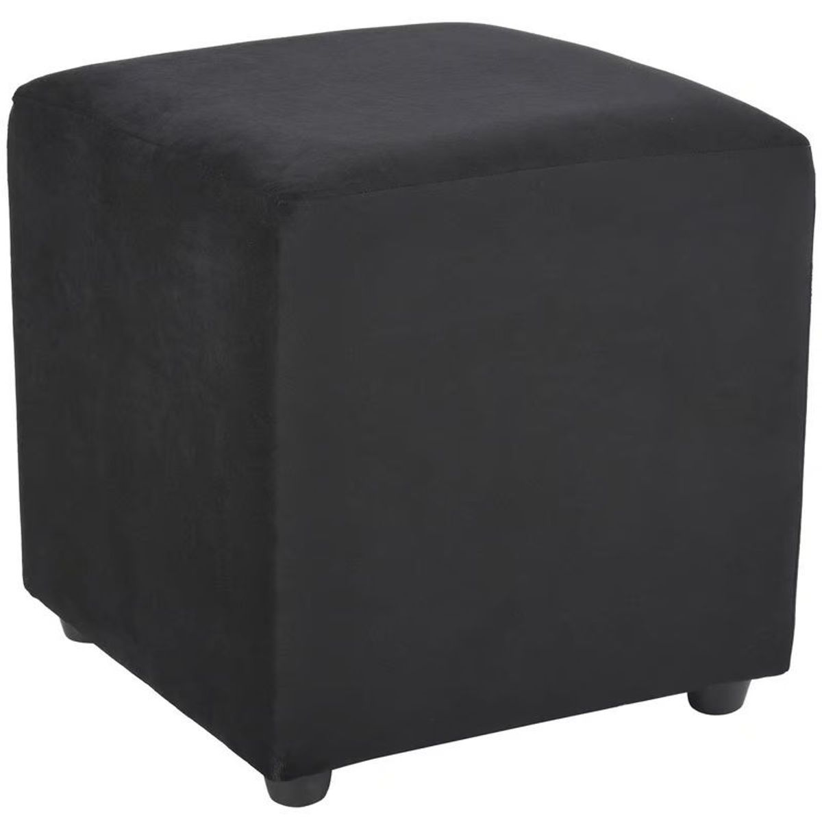 GENERICO - puff silla Negro Felpa 45x45x45