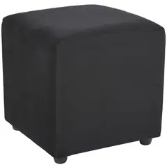 GENERICO - Puff silla Negro Felpa 45x45x45